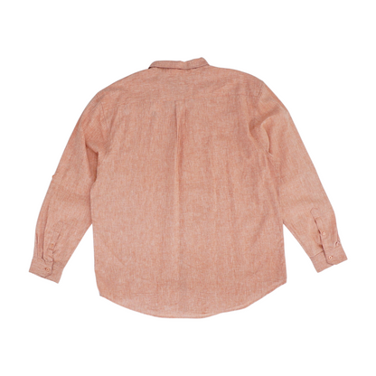 Coral Solid Long Sleeve Button Down