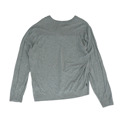 Gray Solid Pullover Sweater