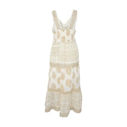 White Floral Midi Dress