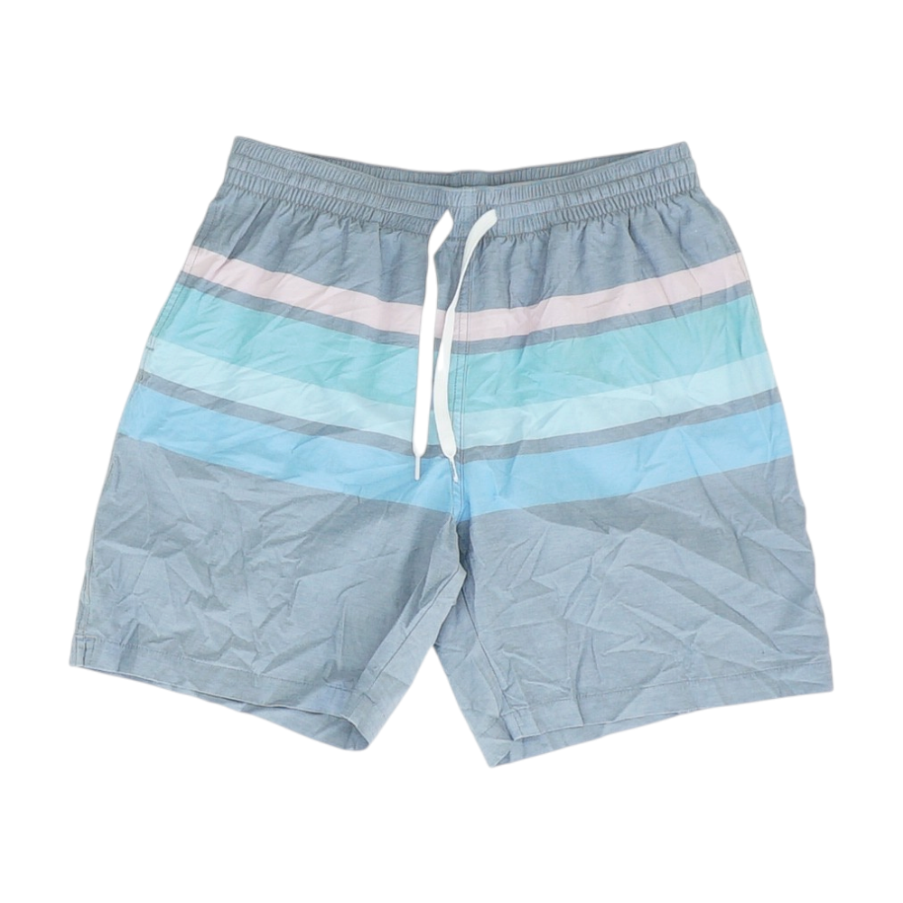Gray Striped Swim Bottom