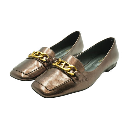 Bronze Loafer Flats