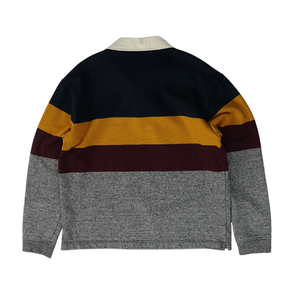 Multi Tall Color Block Long Sleeve Polo