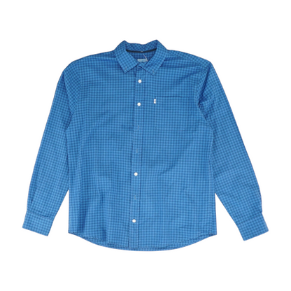 Blue Check Long Sleeve Button Down