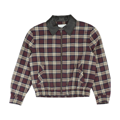 Burgundy Plaid Jacket