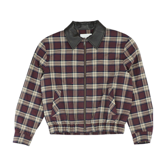Burgundy Plaid Jacket