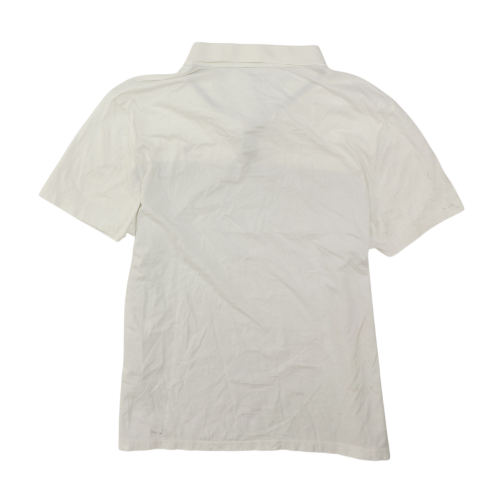 White Striped Short Sleeve Polo