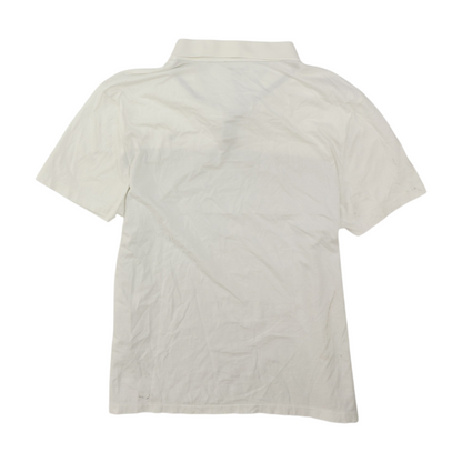 White Striped Short Sleeve Polo