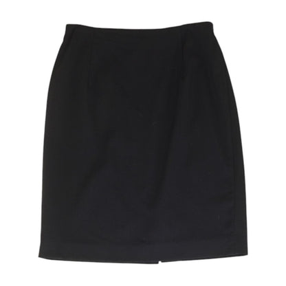 Navy Solid Midi Skirt
