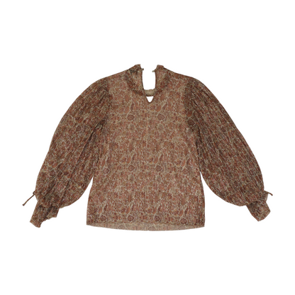Brown Floral Blouse