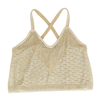 Gold Solid Sleeveless Blouse