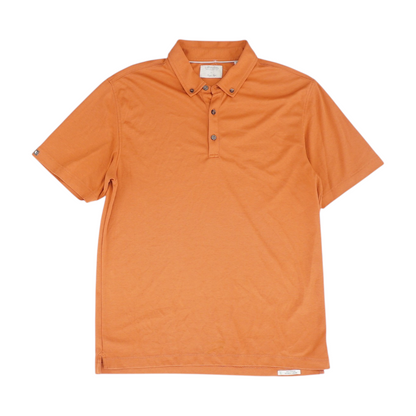 Orange Solid Short Sleeve Polo
