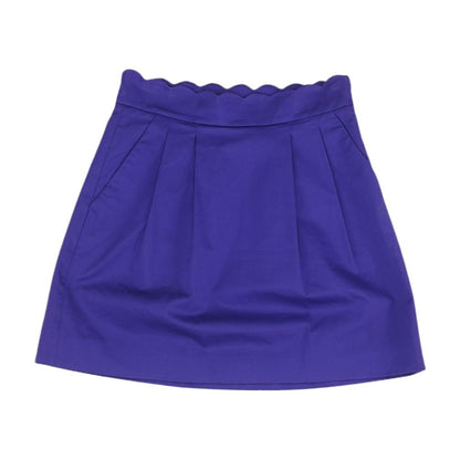Purple Solid Mini Skirt