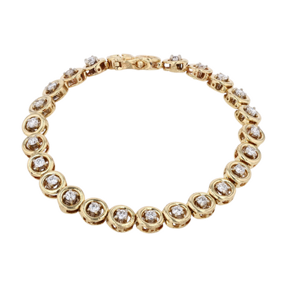 2 1/3 ctw 14K Yellow Gold Diamond Tennis Bracelet