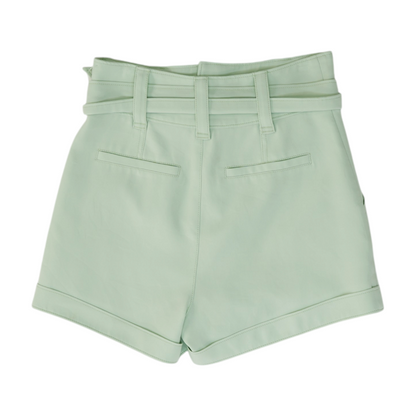 Green Solid Chino Shorts