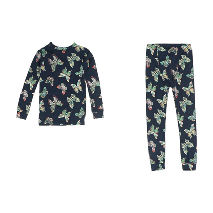 Navy Print Pajama Set