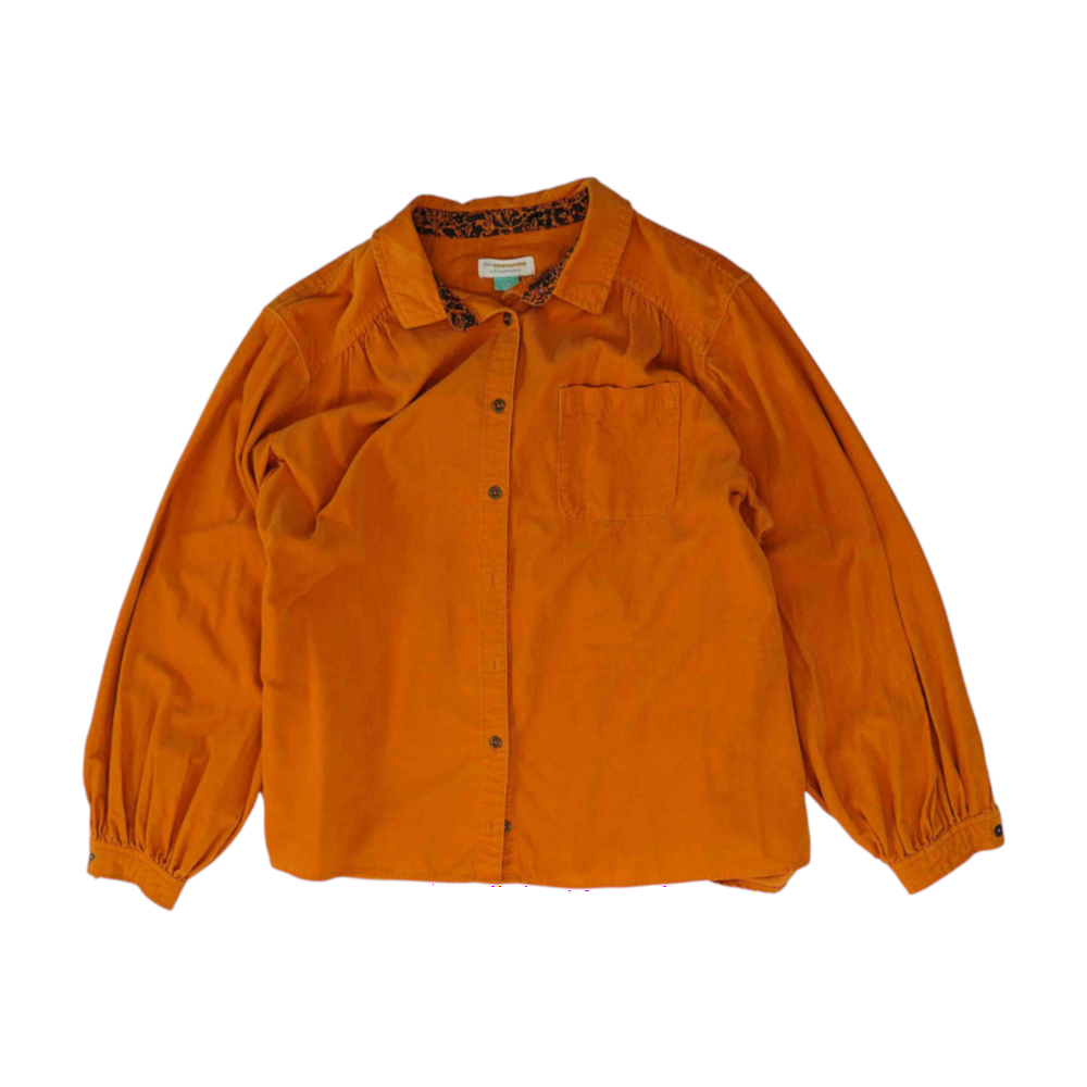 Orange Plus Size Button Down