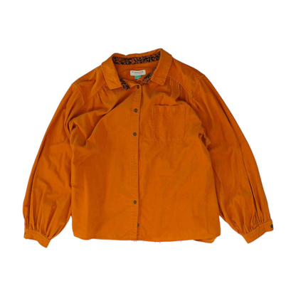 Orange Plus Size Button Down