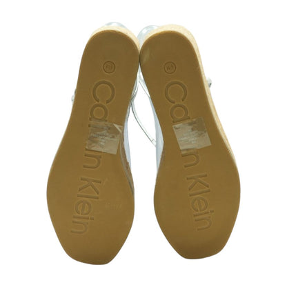 Silver Wedged Sandals