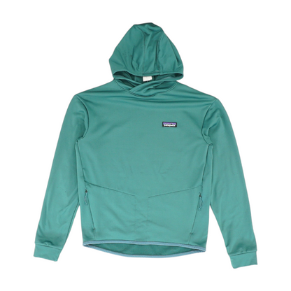 Green Solid Hoodie Pullover