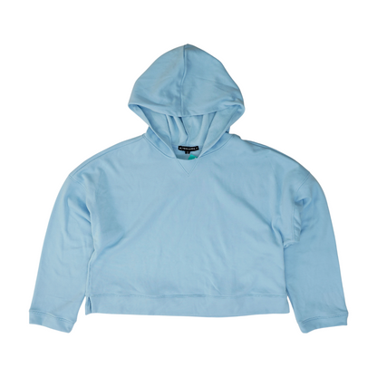 Blue Solid Hoodie Pullover