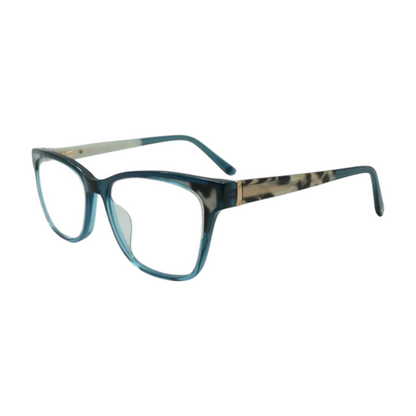 Blue Tea Square Prescription Eyewear