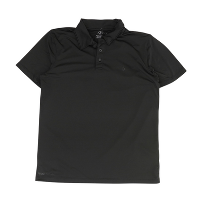 Black Solid Short Sleeve Polo
