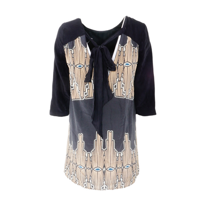 Black Abstract Mini Dress