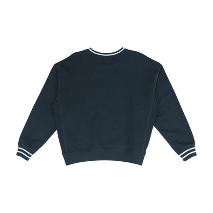 Black Solid Sweatshirt Pullover
