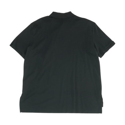 Black Solid Short Sleeve Polo