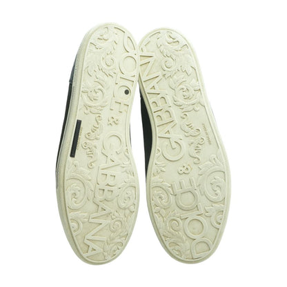 Blue Suede Caiman Slip-On Sneakers