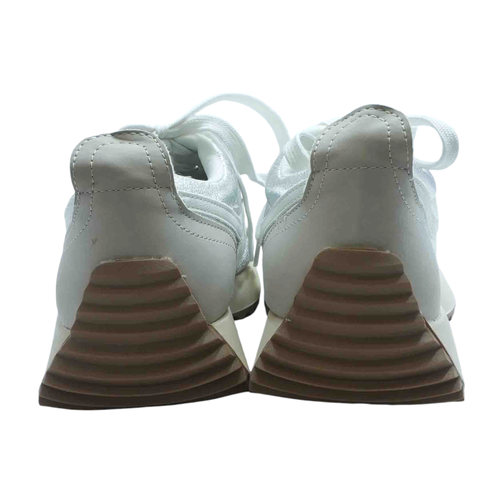 Silver Low-Top Athletic Shoes