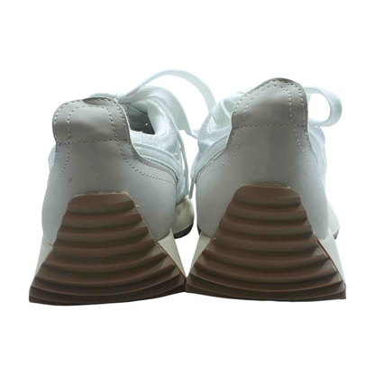 Silver Low-Top Athletic Shoes