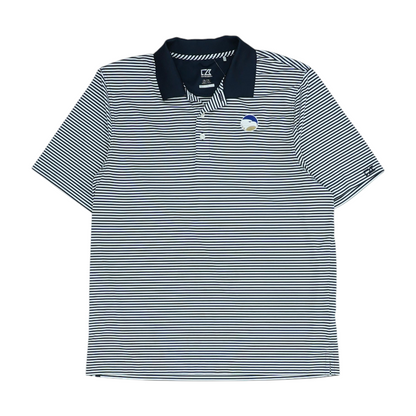 Black Striped Short Sleeve Polo