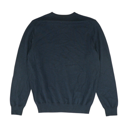 Navy Solid Pullover Sweater