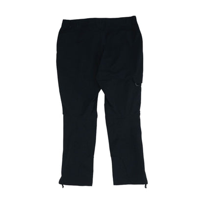 Black Solid Active Ski Pants