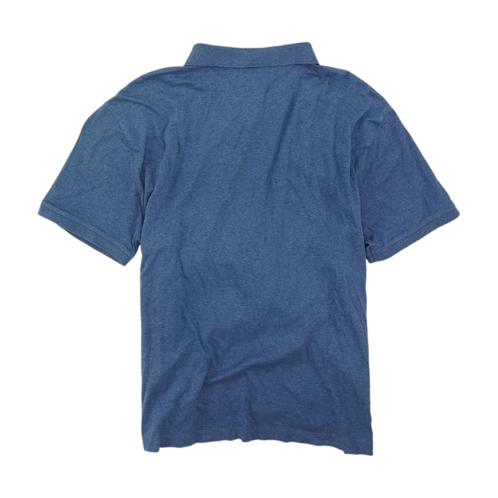 Blue Tall Solid Short Sleeve Polo