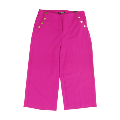 Pink Solid Chino Capris