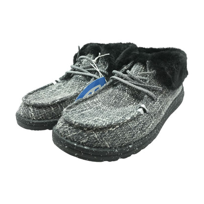 Black Boat Shoe Flats