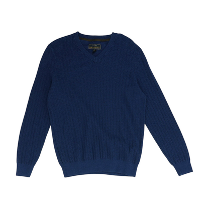 Navy Solid Pullover Sweater