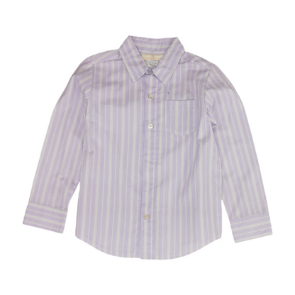 Lavender Striped Long Sleeve Button Down