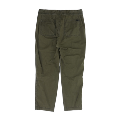 Green Solid Chino Capris