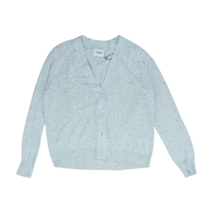 Gray Print Cardigan Sweater