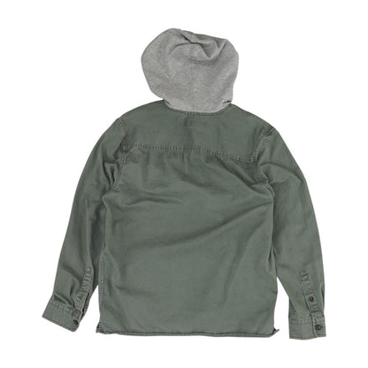 Olive Solid Outdoor Button Down