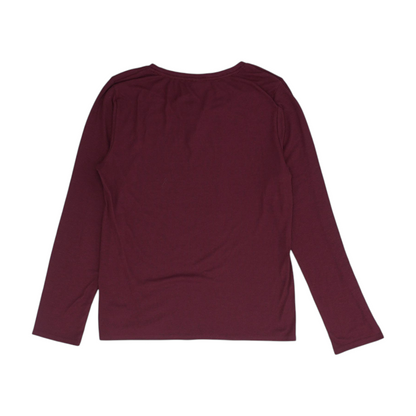 Maroon Solid Pajama Top