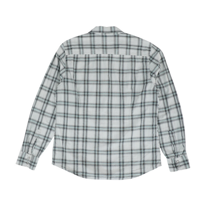 Gray Plaid Long Sleeve Button Down