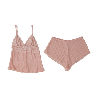 Pink Solid Pajama Set
