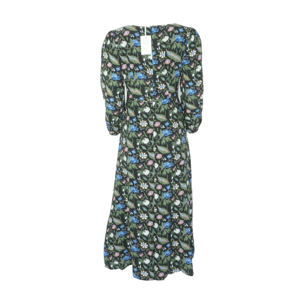 Black Floral Midi Dress