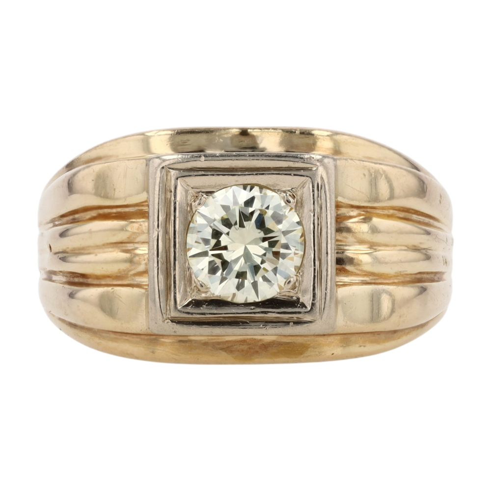 14K Two-Tone Gold Diamond Fashion Ring