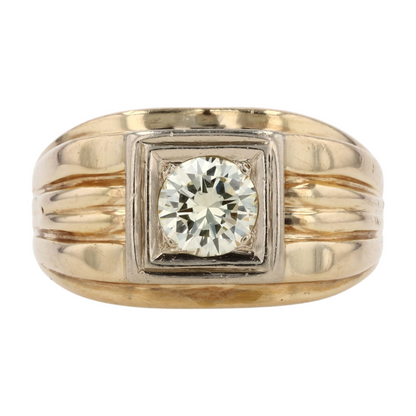 14K Two-Tone Gold Diamond Fashion Ring