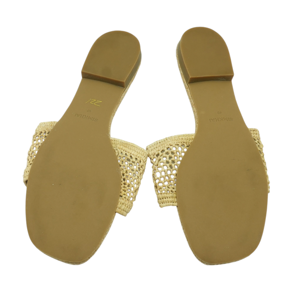 Samkhai Beige Flat Sandals – Image 4